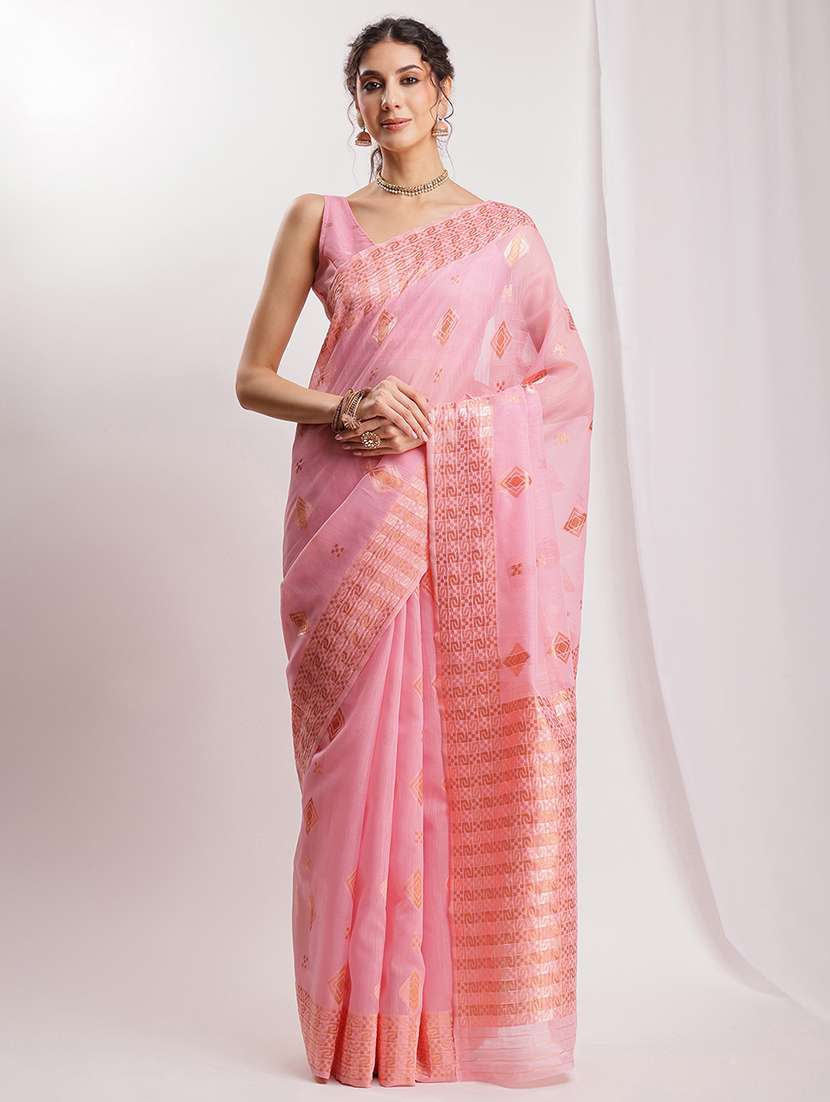 women self design bordered saree with blouse - 22144619 -  Standard Image - 1