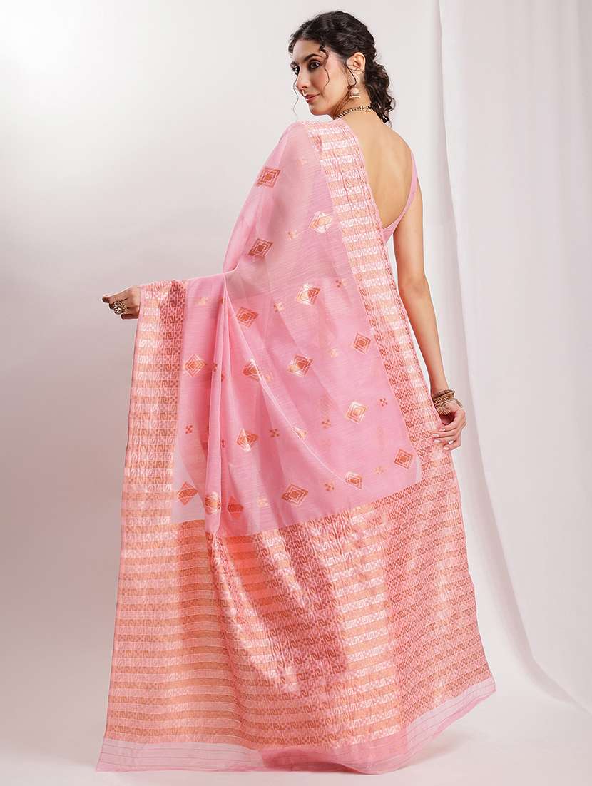 women self design bordered saree with blouse - 22144619 -  Standard Image - 4
