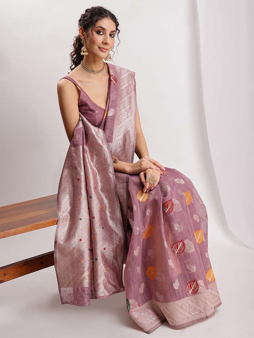women self design bordered saree with blouse - 22144620 -  Standard Image - 4