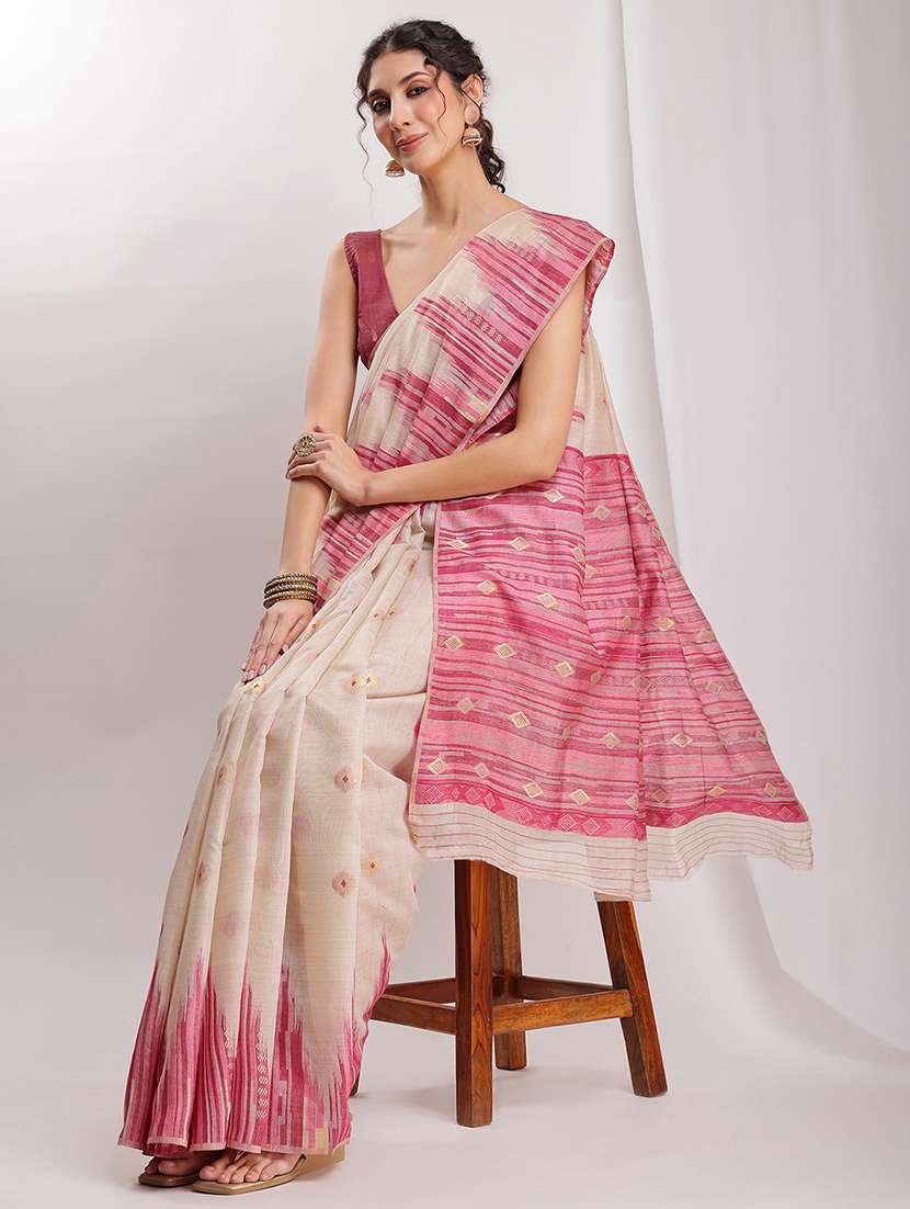 women self design bordered saree with blouse - 22144625 - Standard Image - 1