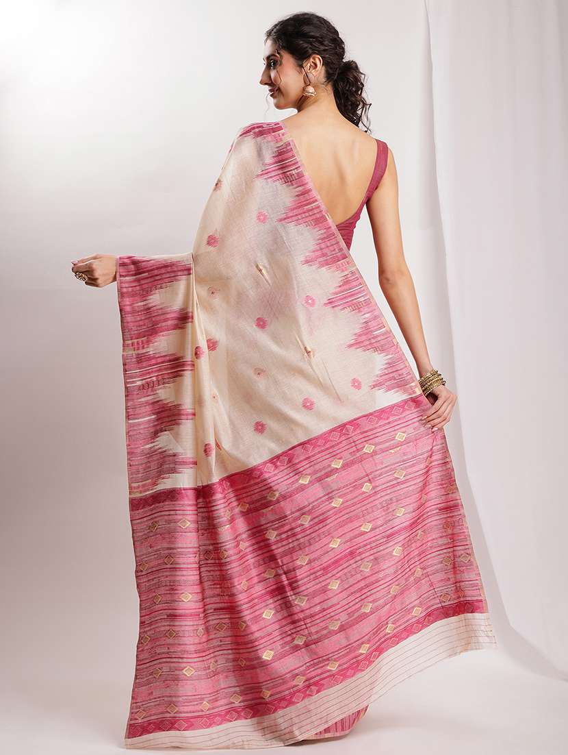 women self design bordered saree with blouse - 22144625 - Standard Image - 4