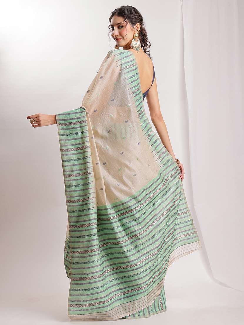 women self design bordered saree with blouse - 22144626 - Standard Image - 4