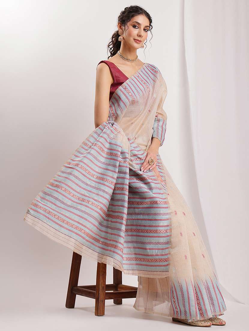 women self design bordered saree with blouse - 22144627 -  Zoom Image - 0