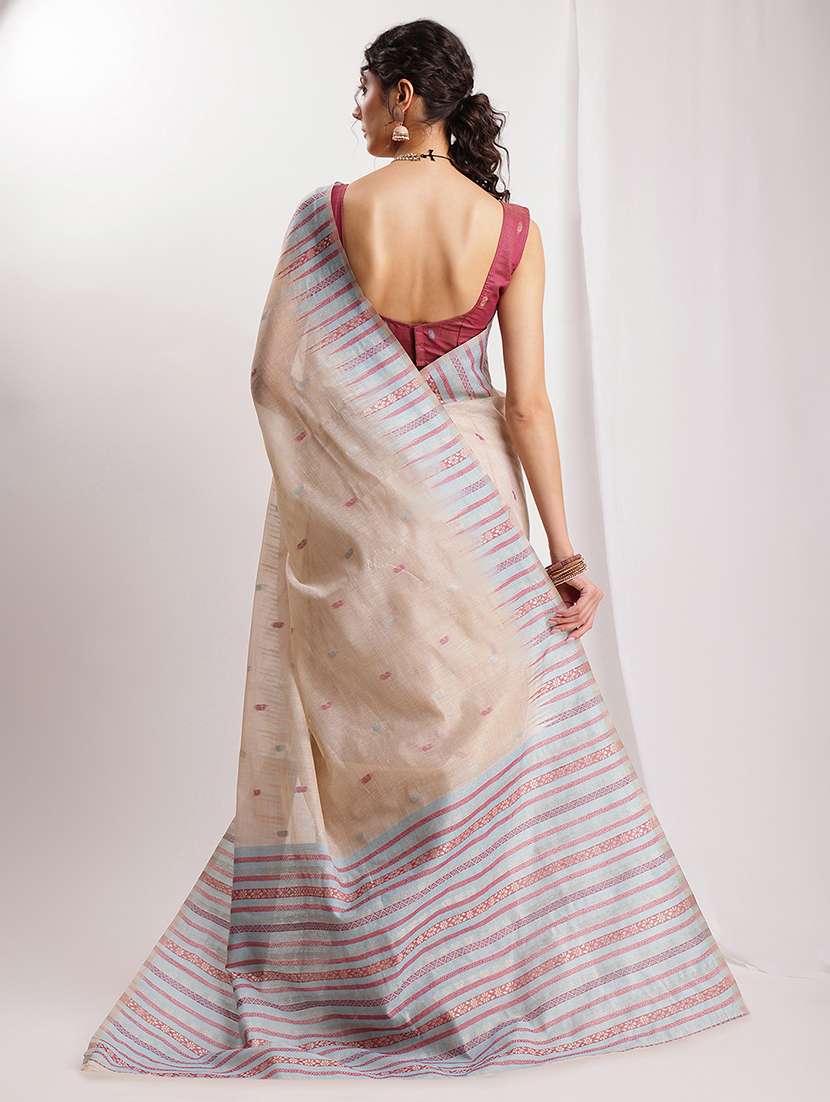 women self design bordered saree with blouse - 22144627 - Standard Image - 4
