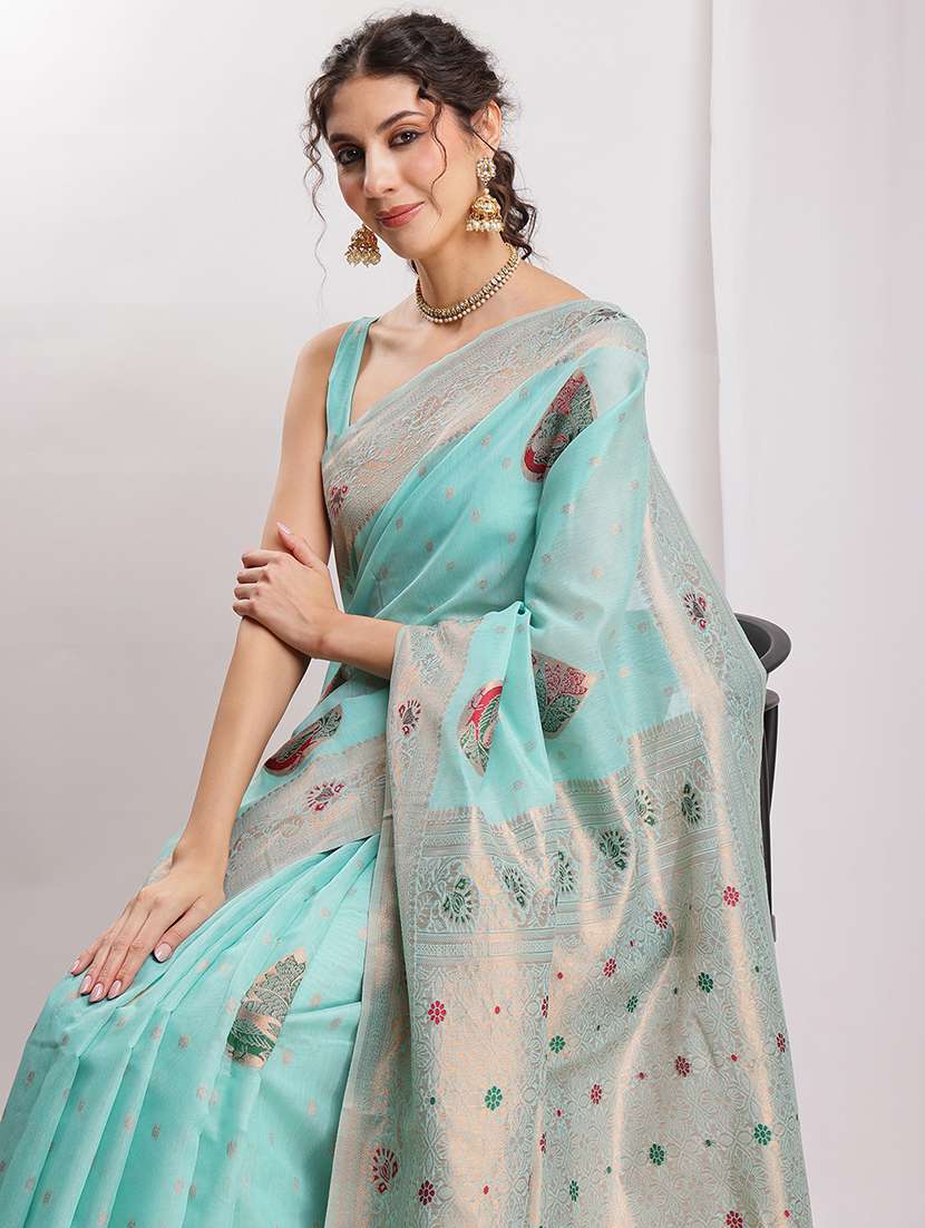 women self design banarasi saree with blouse - 22144629 -  Standard Image - 4