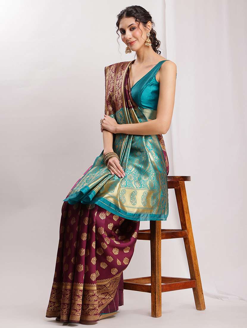 women self design banarasi saree with blouse - 22144636 -  Standard Image - 1