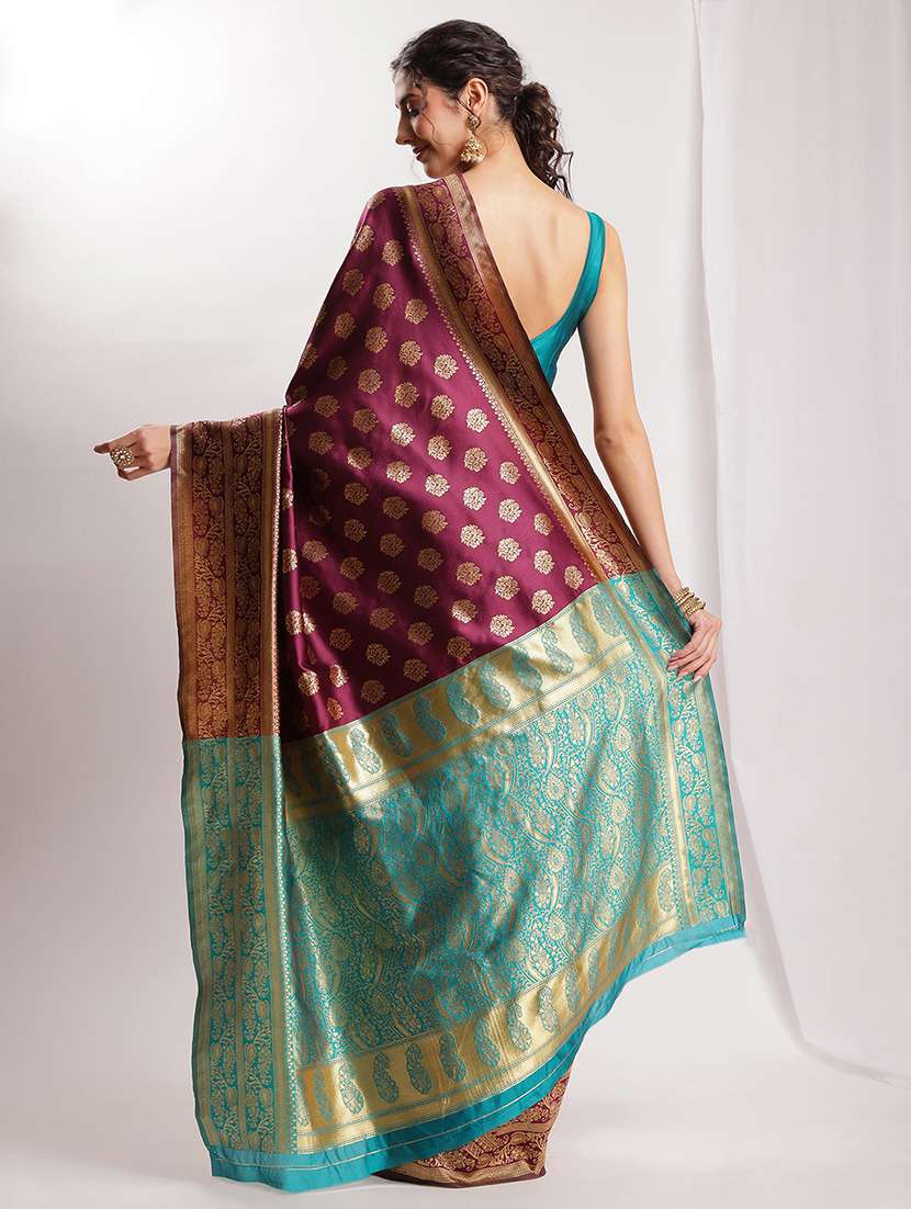 women self design banarasi saree with blouse - 22144636 -  Standard Image - 4