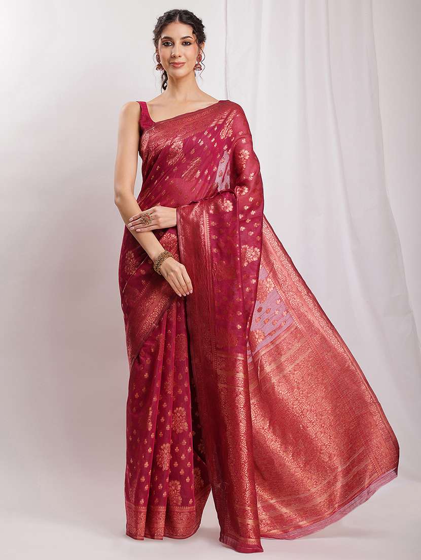 women self design banarasi saree with blouse - 22144637 - Standard Image - 1