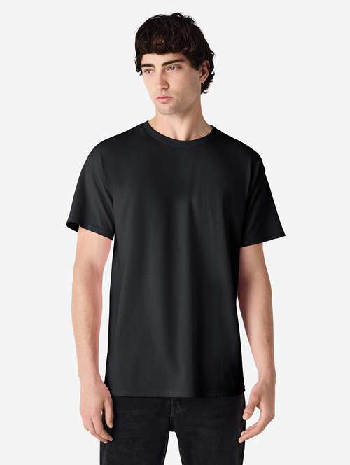 men solid short sleeve t-shirt - 22144655 -  Standard Image - 0