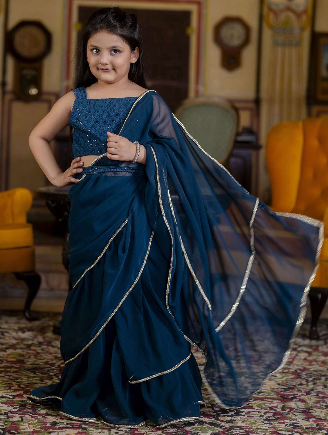 girls self designed lehenga and choli with dupatta - 22144888 -  Standard Image - 1