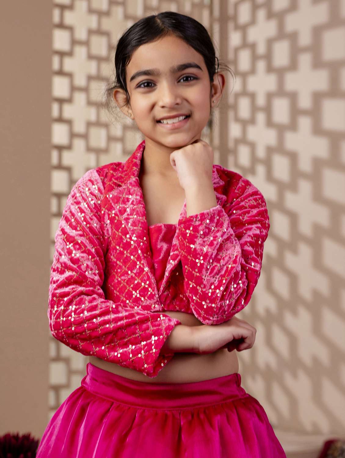 girls self designed lehenga and choli  set - 22144891 -  Standard Image - 4