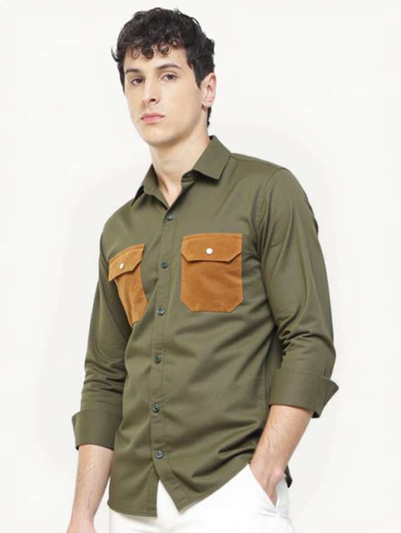 men solid long sleeve regualr fit casual shirt - 22144901 -  Standard Image - 1