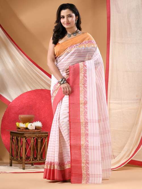 women self design tant saree - 22144946 -  Standard Image - 0