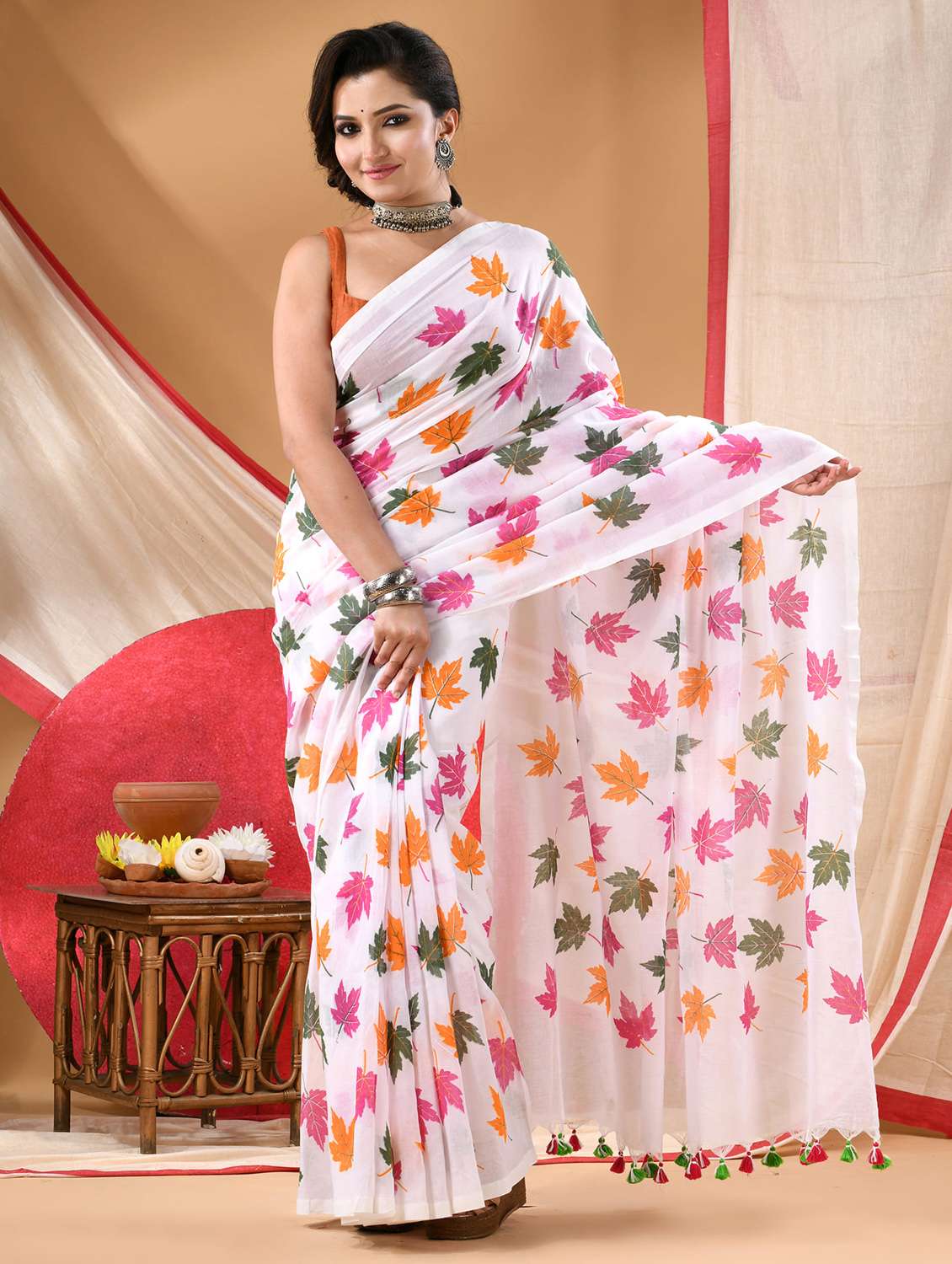 women printed casual wear saree