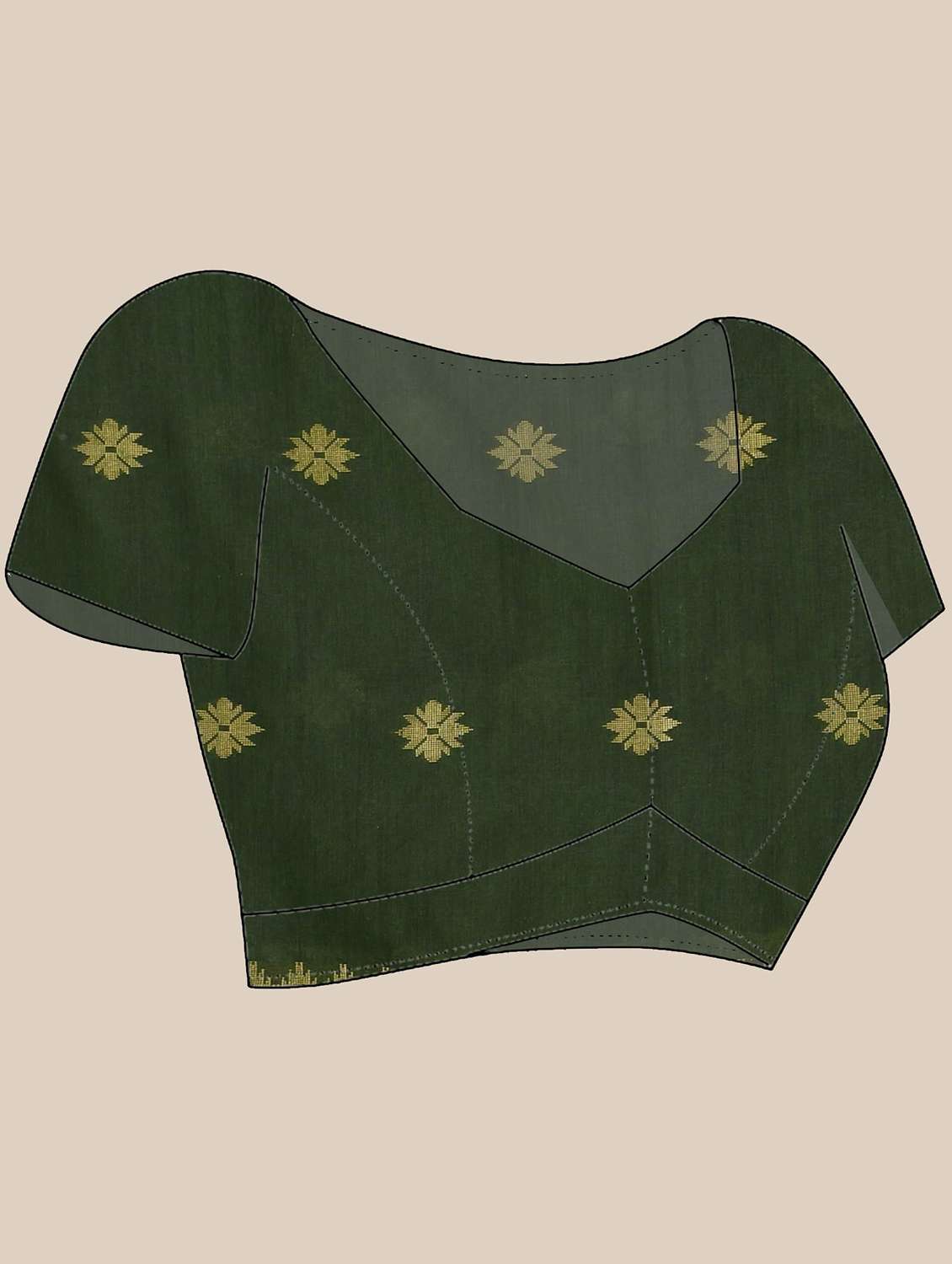 women self design handloom saree with blouse - 22144976 -  Standard Image - 4