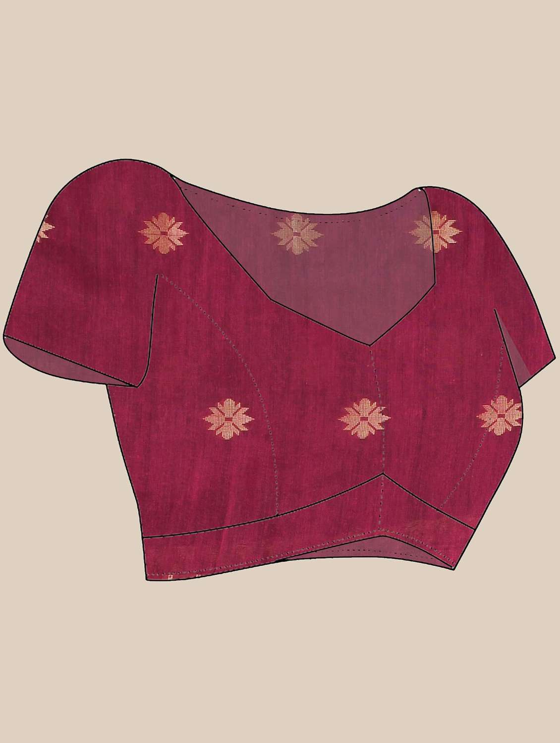 women self design handloom saree with blouse - 22144977 - Standard Image - 4