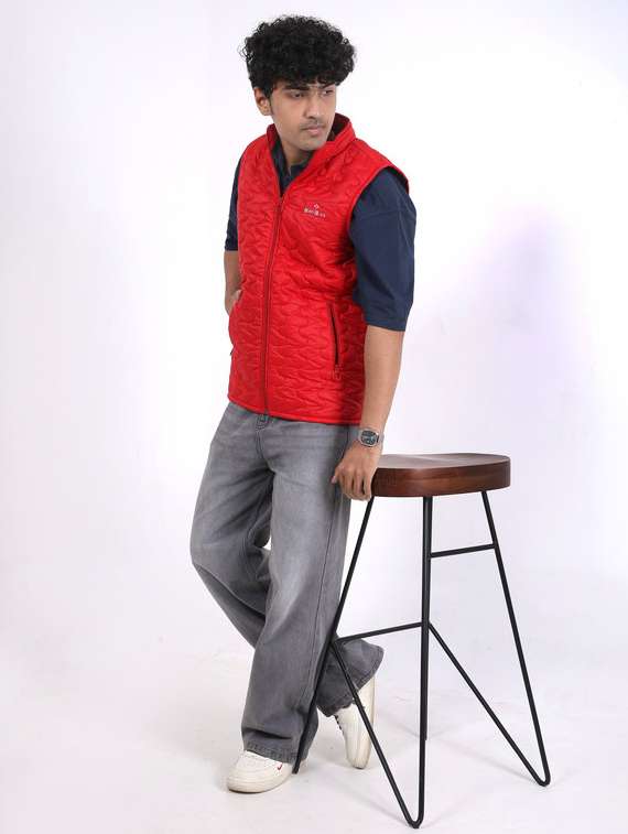 women solid sleeveless puffer jacket - 22145057 -  Standard Image - 1