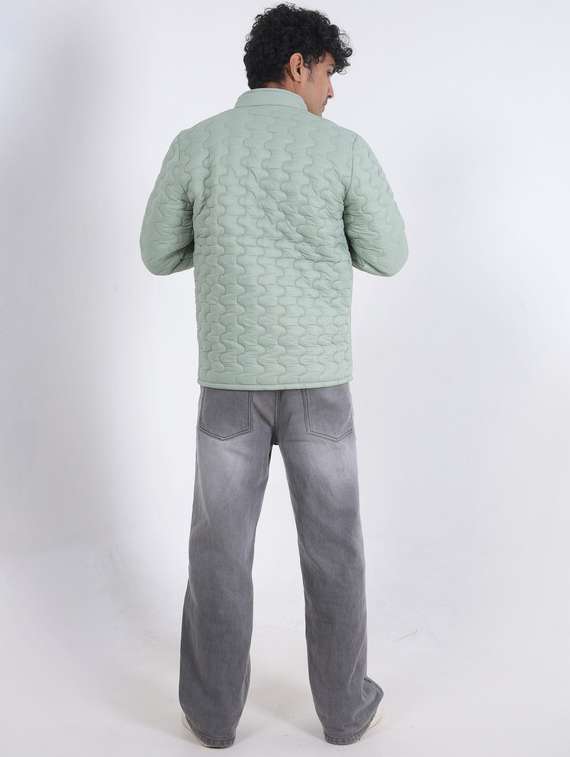 men solid long sleeve puffer jacket - 22145058 -  Standard Image - 4