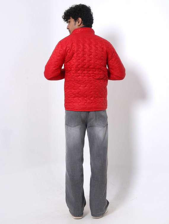 men solid long sleeve puffer jacket - 22145061 -  Standard Image - 4