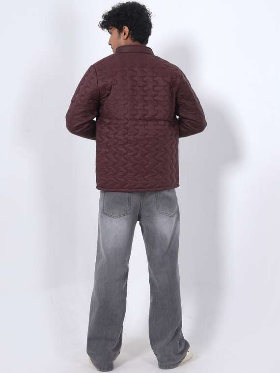 men solid long sleeve puffer jacket - 22145063 -  Standard Image - 4