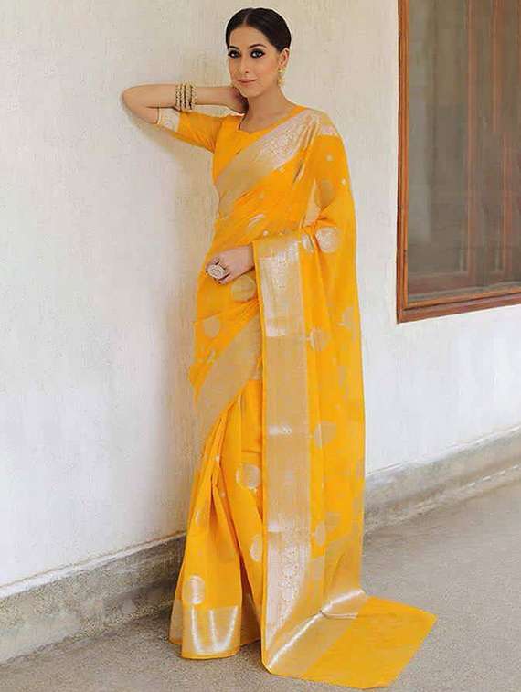 women self design banarasi saree with blouse - 22145233 -  Standard Image - 1