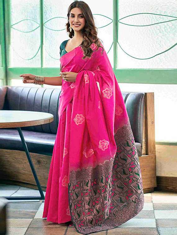 women self design banarasi saree with blouse - 22145305 -  Standard Image - 1