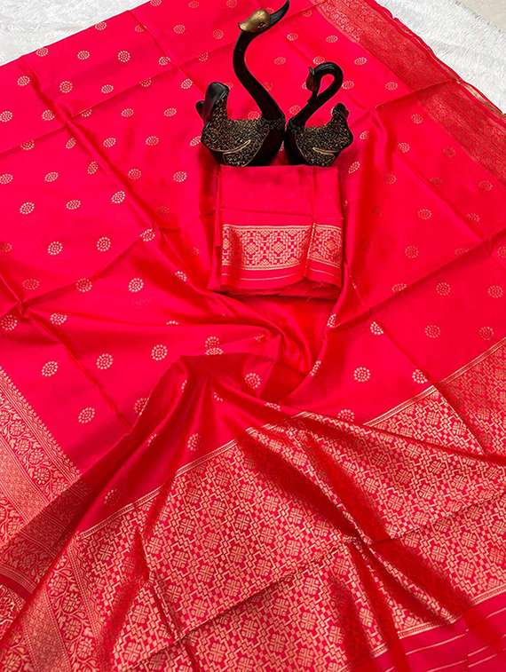 women self design banarasi saree with blouse - 22145307 -  Standard Image - 4