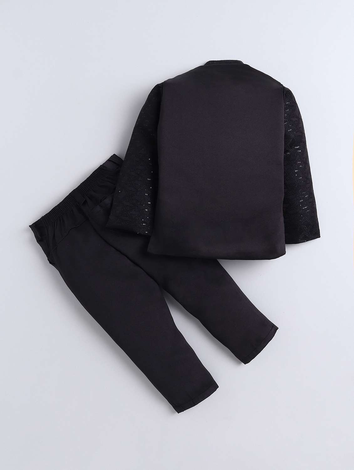 boys embroidered mandarin neck sherwani set - 22145341 - Standard Image - 1