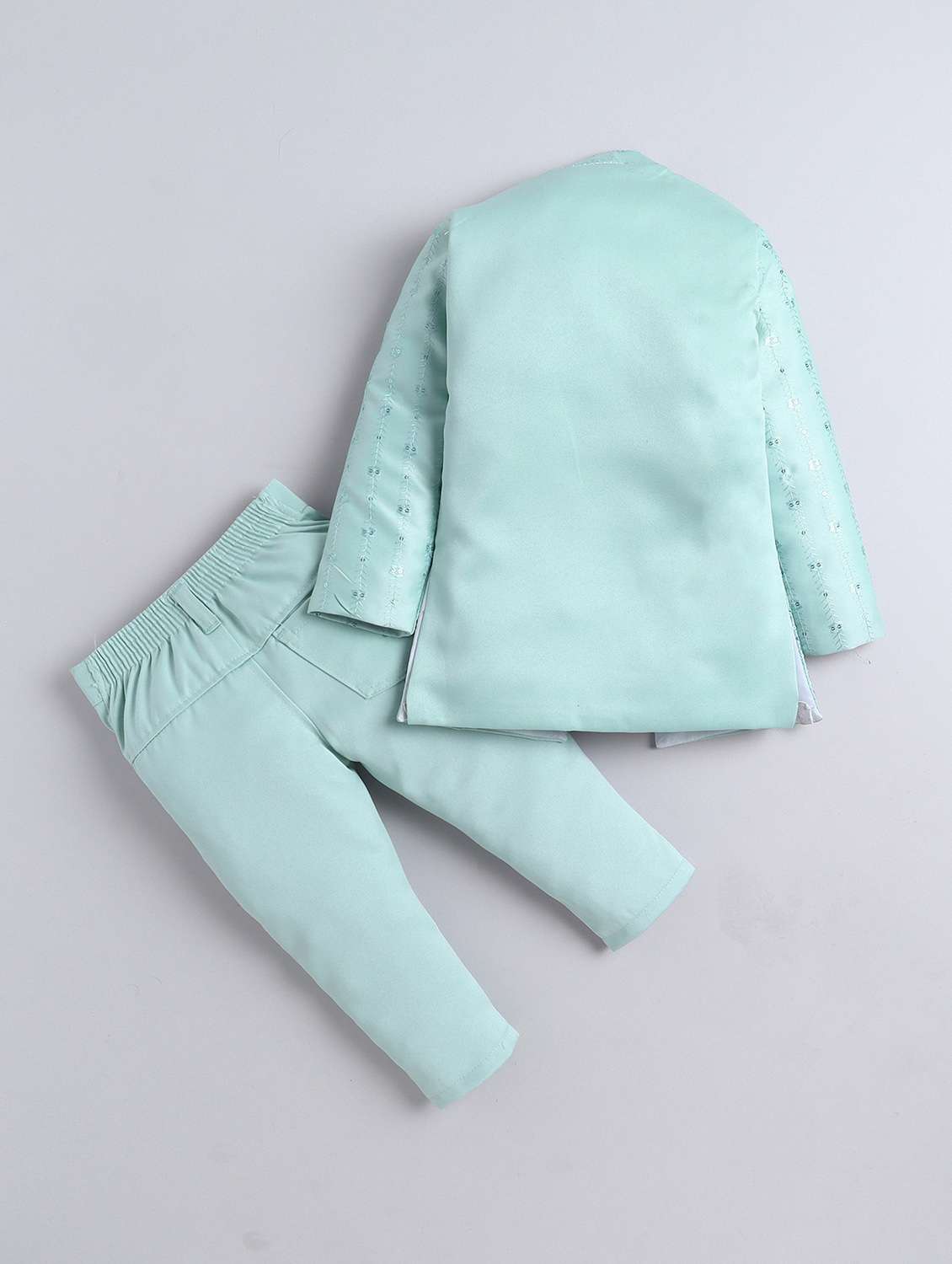 boys embroidered mandarin neck sherwani set - 22145346 -  Standard Image - 1