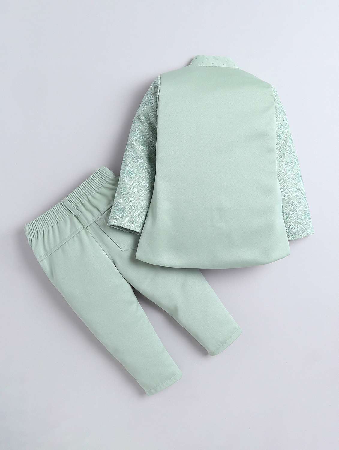 boys embroidered mandarin neck sherwani set - 22145348 -  Standard Image - 1