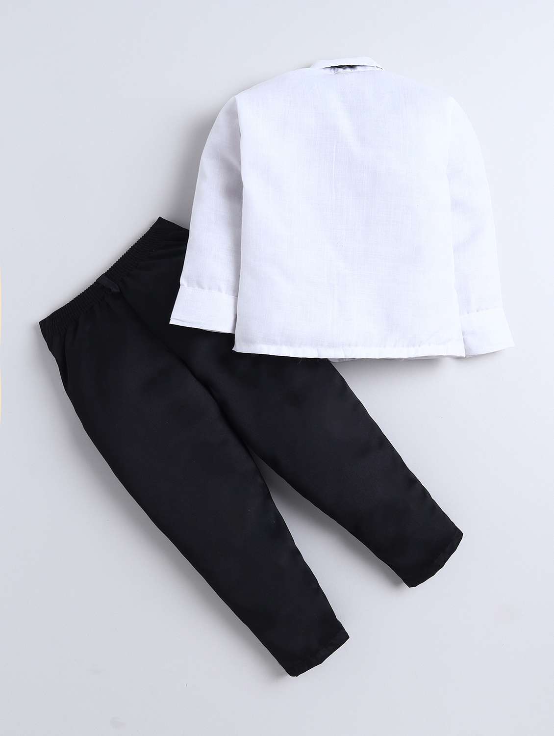 boys solid long sleeve shirt and trouser set - 22145700 -  Standard Image - 1