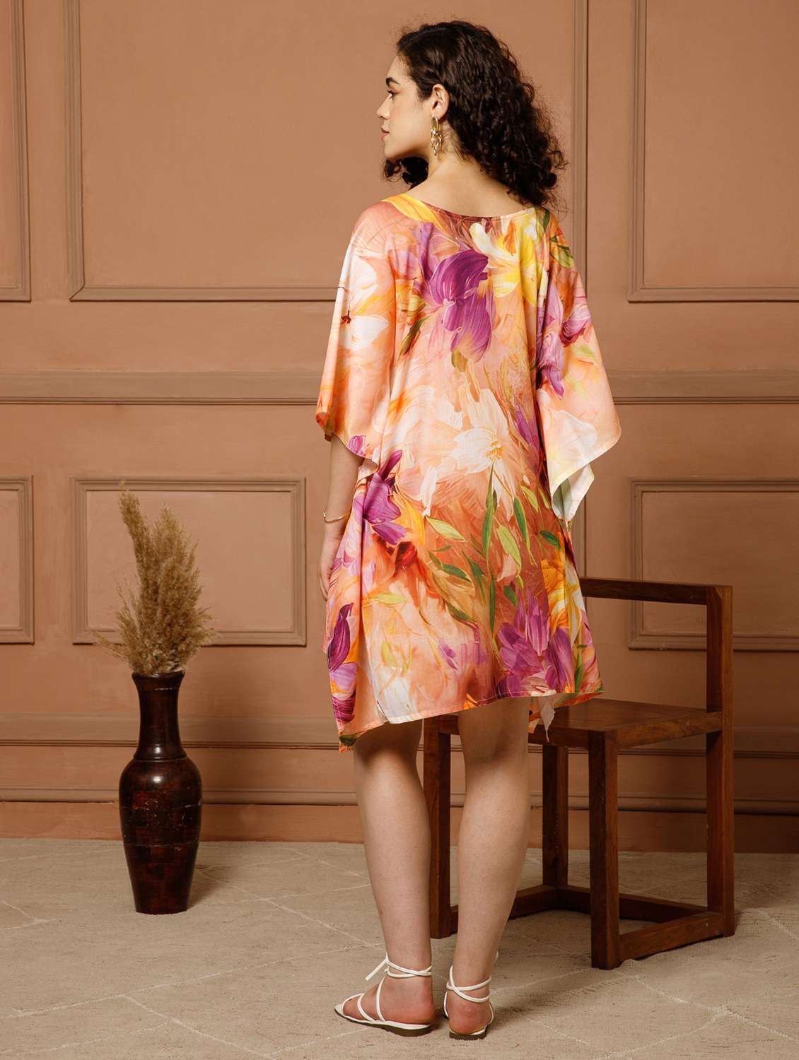 women floral printed kimono sleeve kaftan - 22145721 -  Standard Image - 4