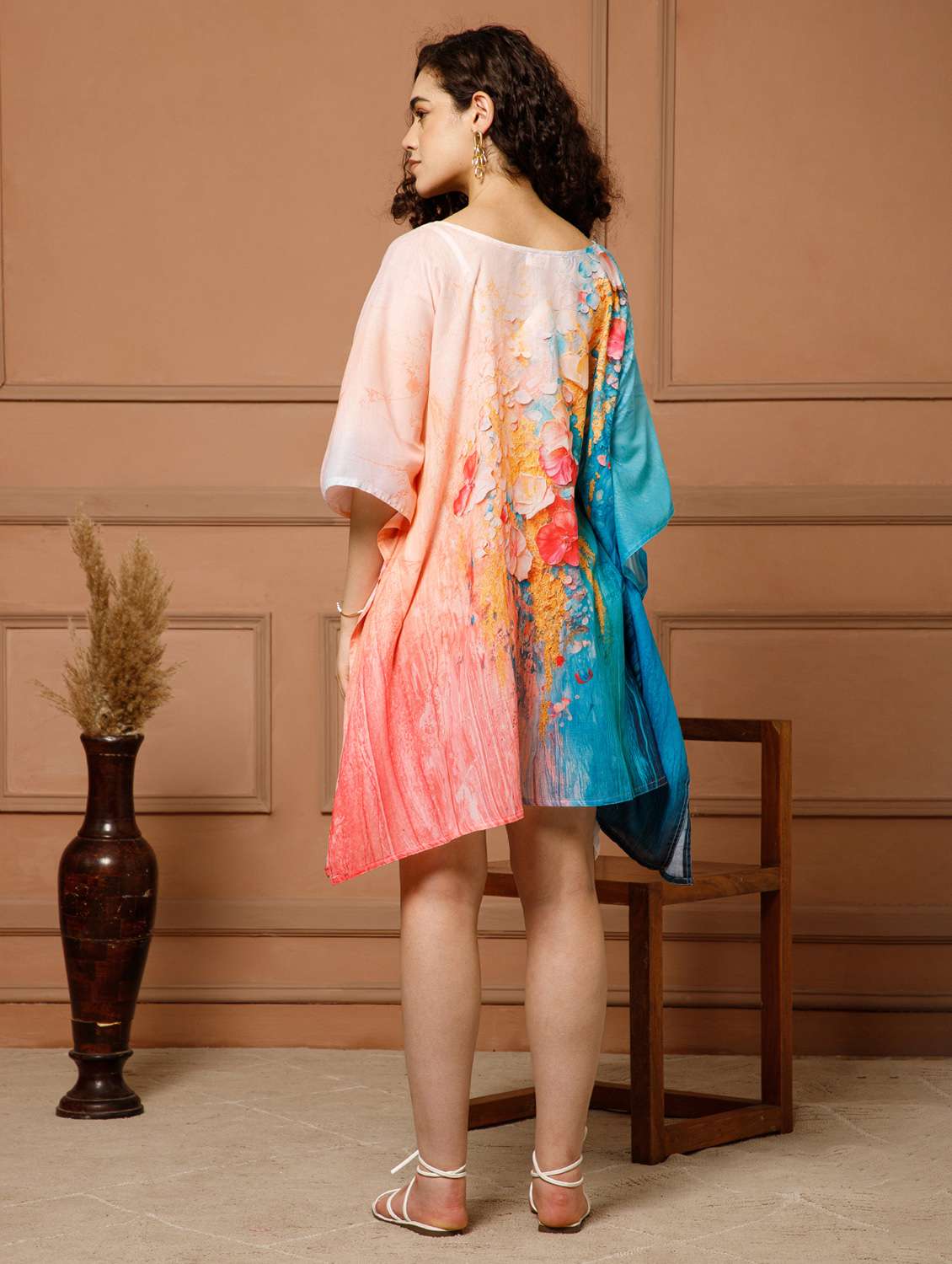 women floral printed kimono sleeve kaftan - 22145723 - Standard Image - 4