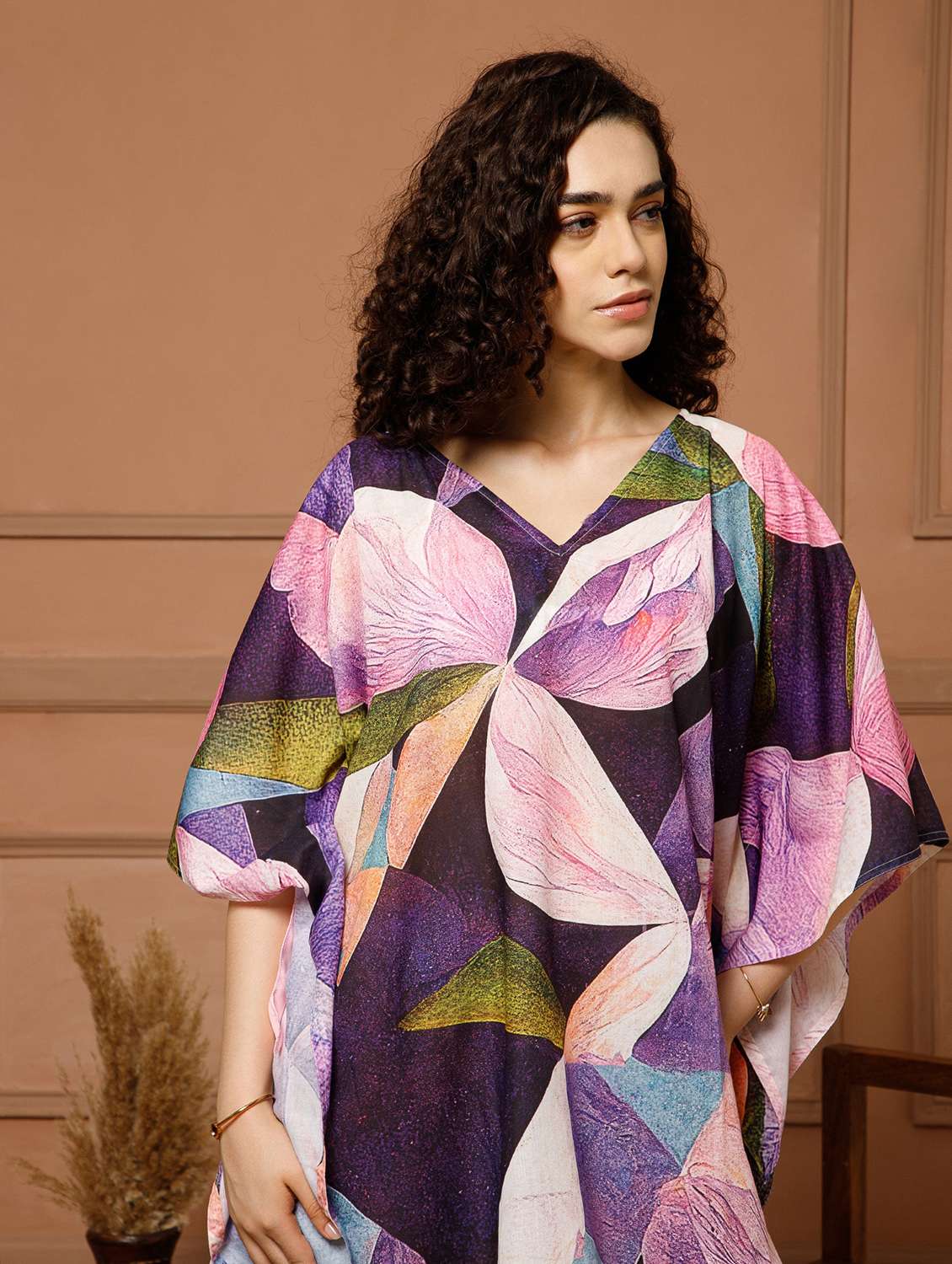 women floral printed kimono sleeve kaftan - 22145726 -  Standard Image - 6
