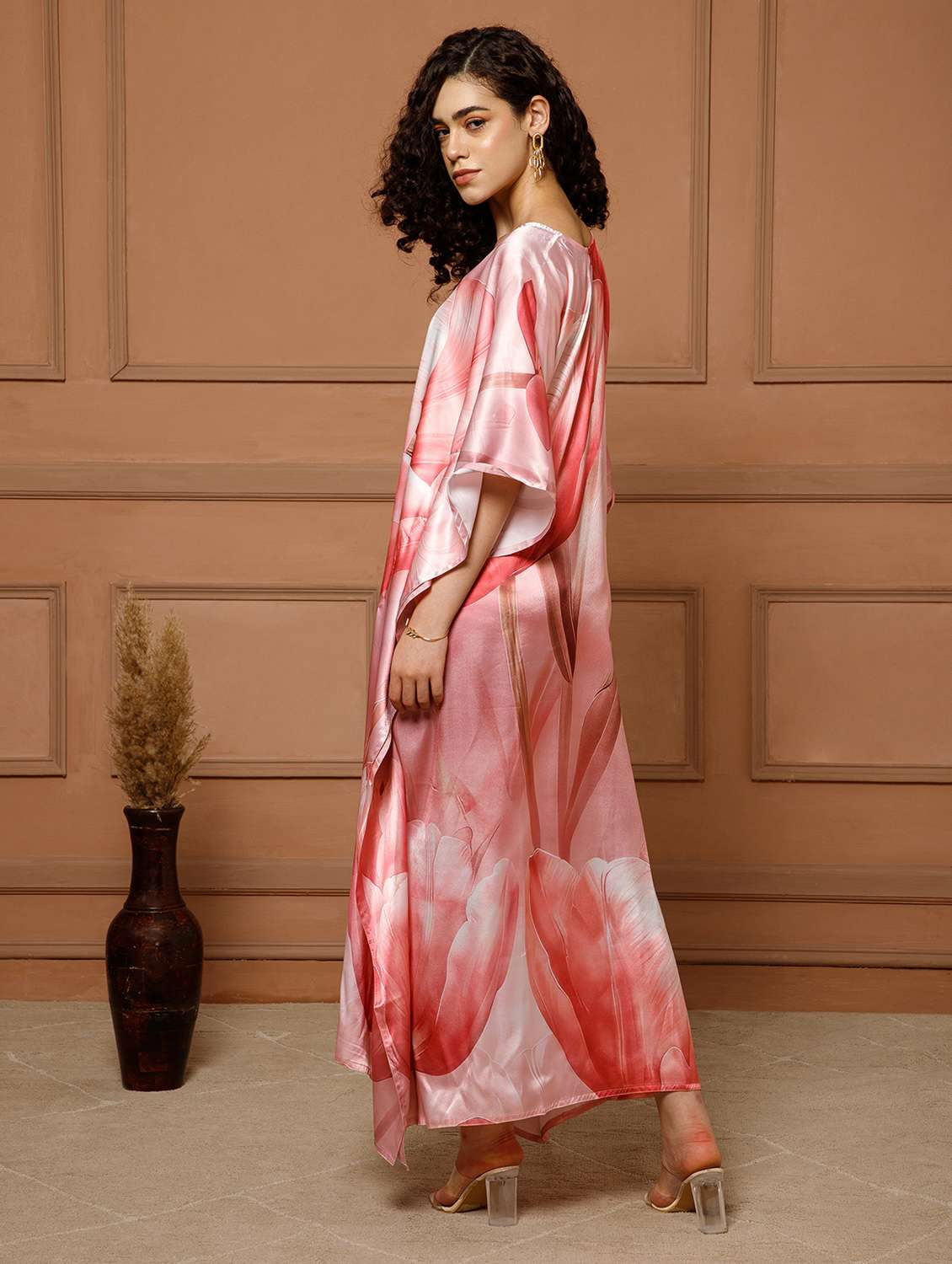 women floral printed kimono sleeve maxi kaftan - 22145728 -  Standard Image - 4