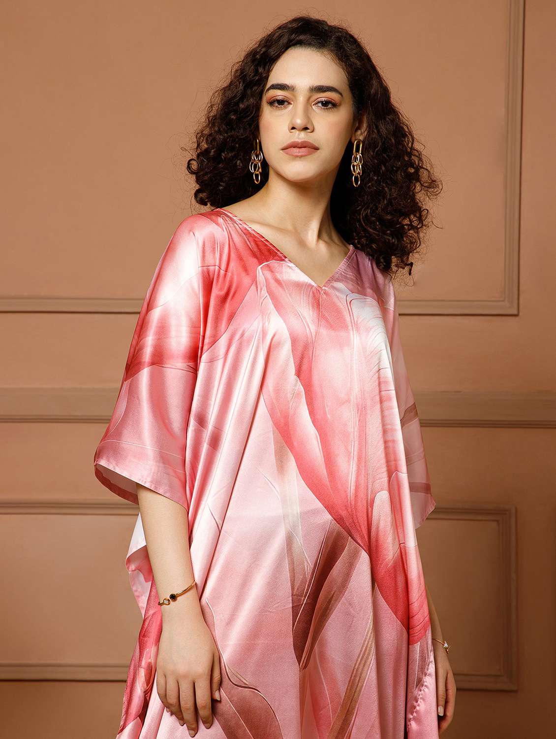 women floral printed kimono sleeve maxi kaftan - 22145728 -  Standard Image - 6