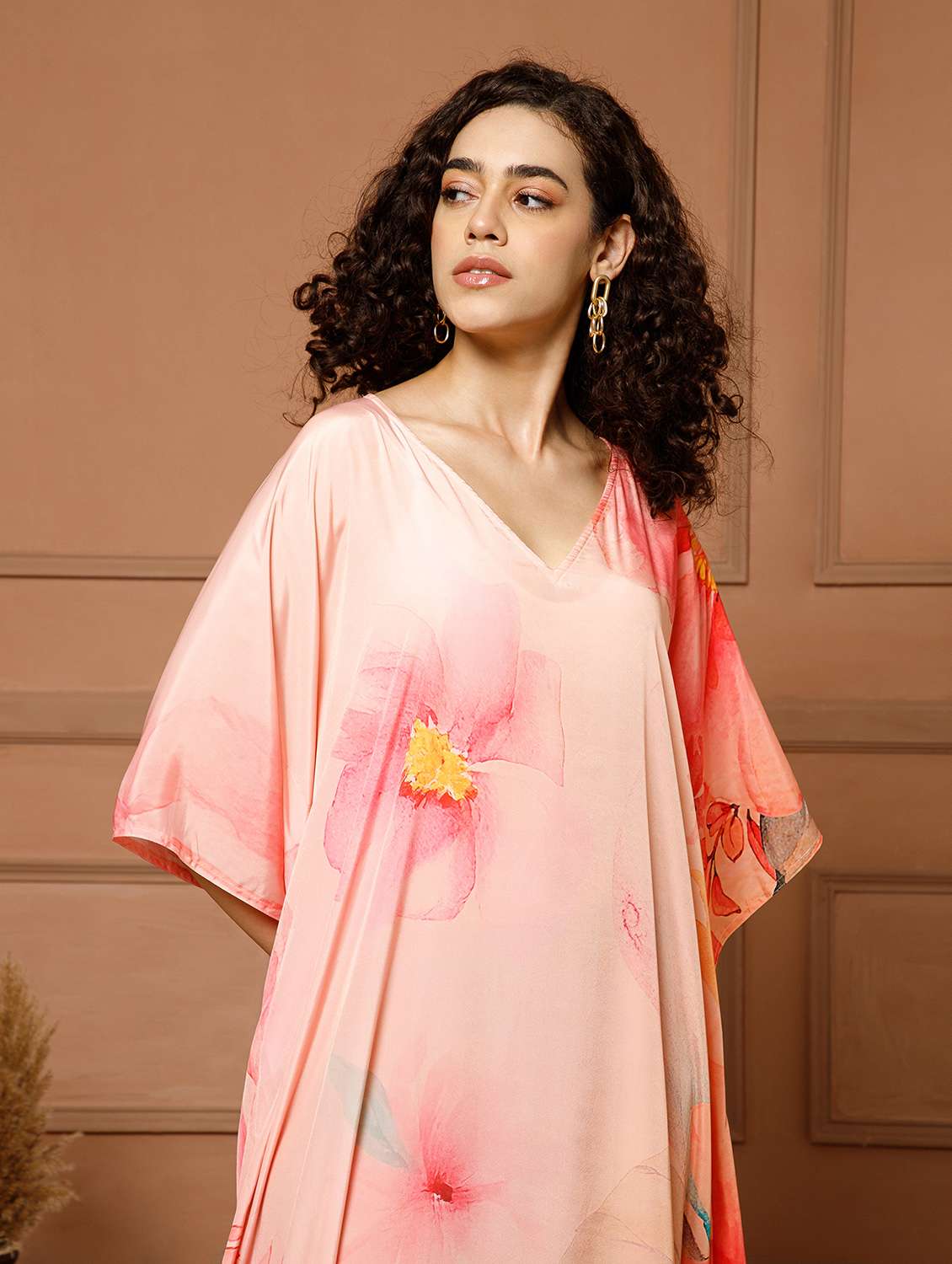 women floral printed kimono sleeve maxi kaftan - 22145729 -  Standard Image - 6