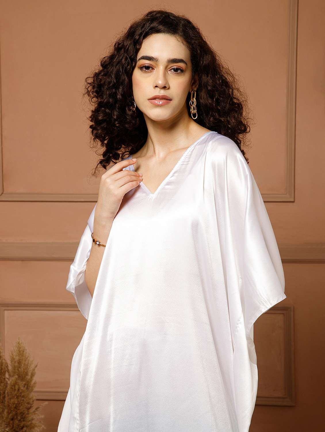 women tie & dye kimono sleeve maxi kaftan - 22145734 -  Standard Image - 6