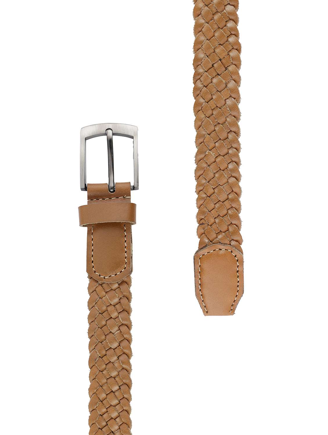 braided tan leather belt - 22145736 - Standard Image - 4