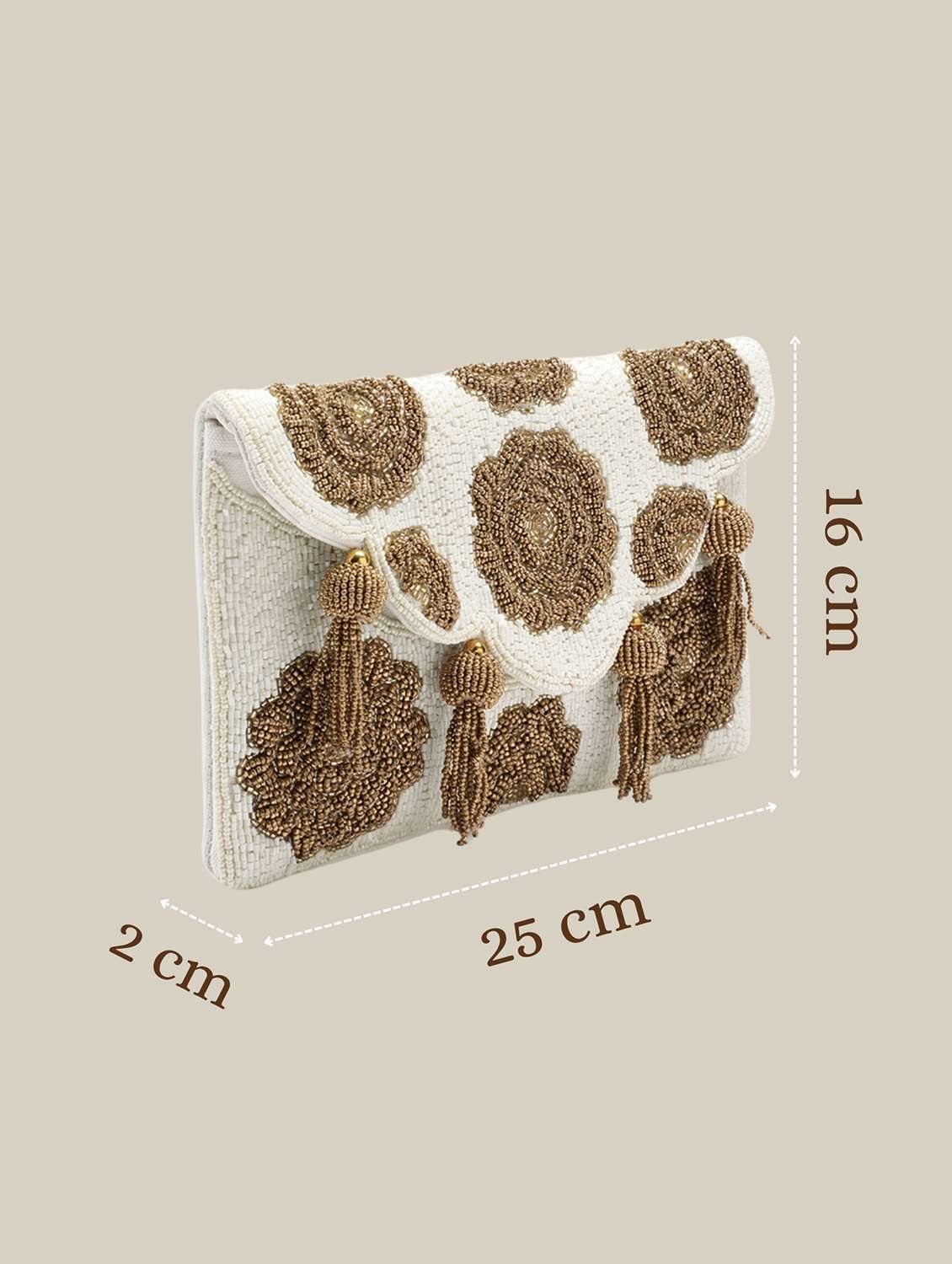 floral embellished off white sling bag - 22145745 -  Standard Image - 4