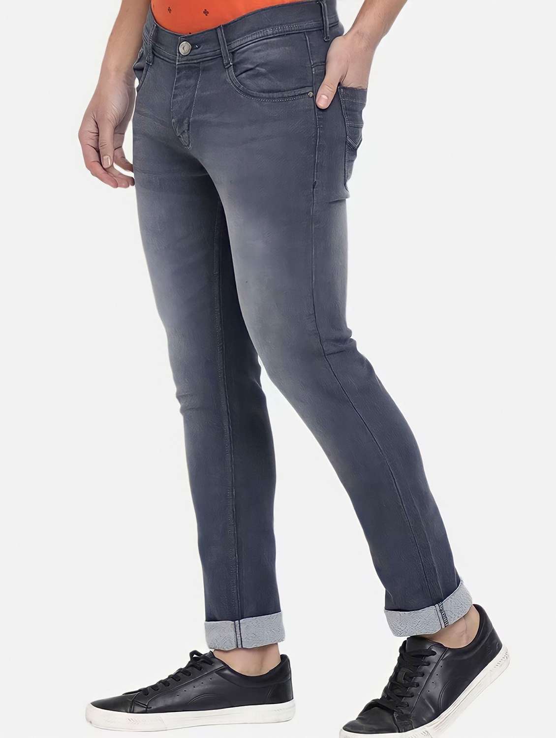 men washed mid rise slim fit jeans - 22145868 -  Standard Image - 1