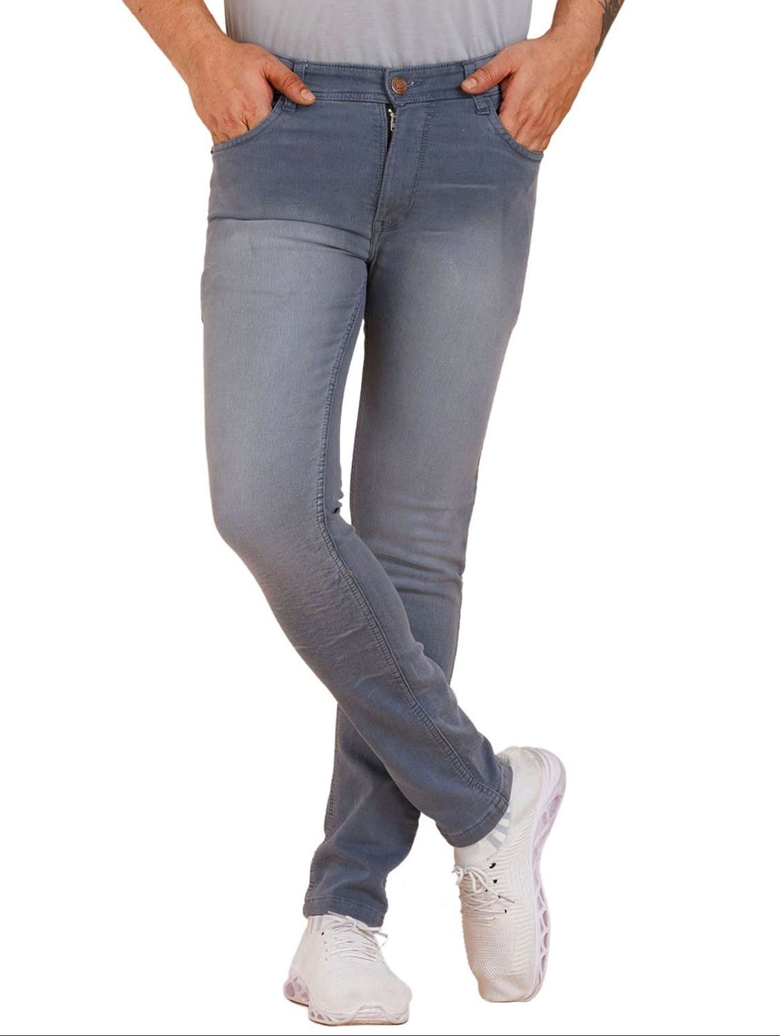 men washed mid rise slim fit jeans - 22145870 -  Standard Image - 1