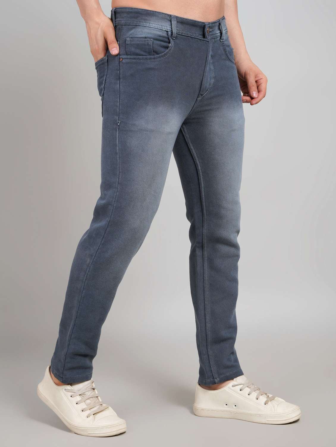 men washed mid rise slim fit jeans - 22145873 -  Standard Image - 1