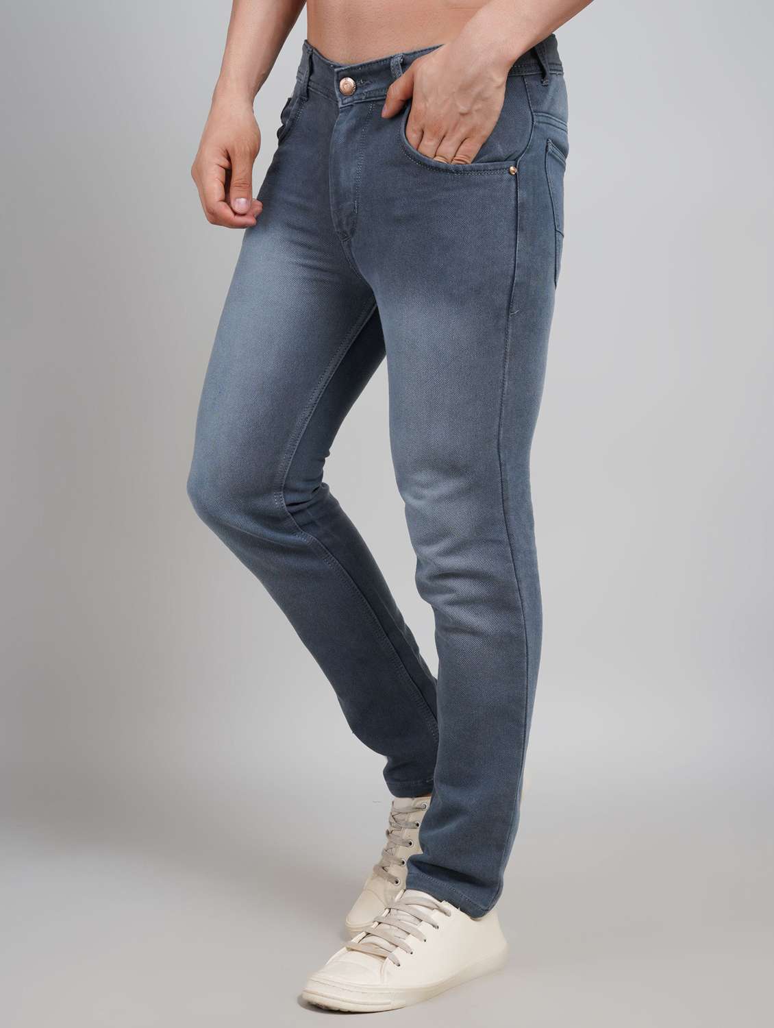 men washed mid rise slim fit jeans - 22145874 -  Standard Image - 1