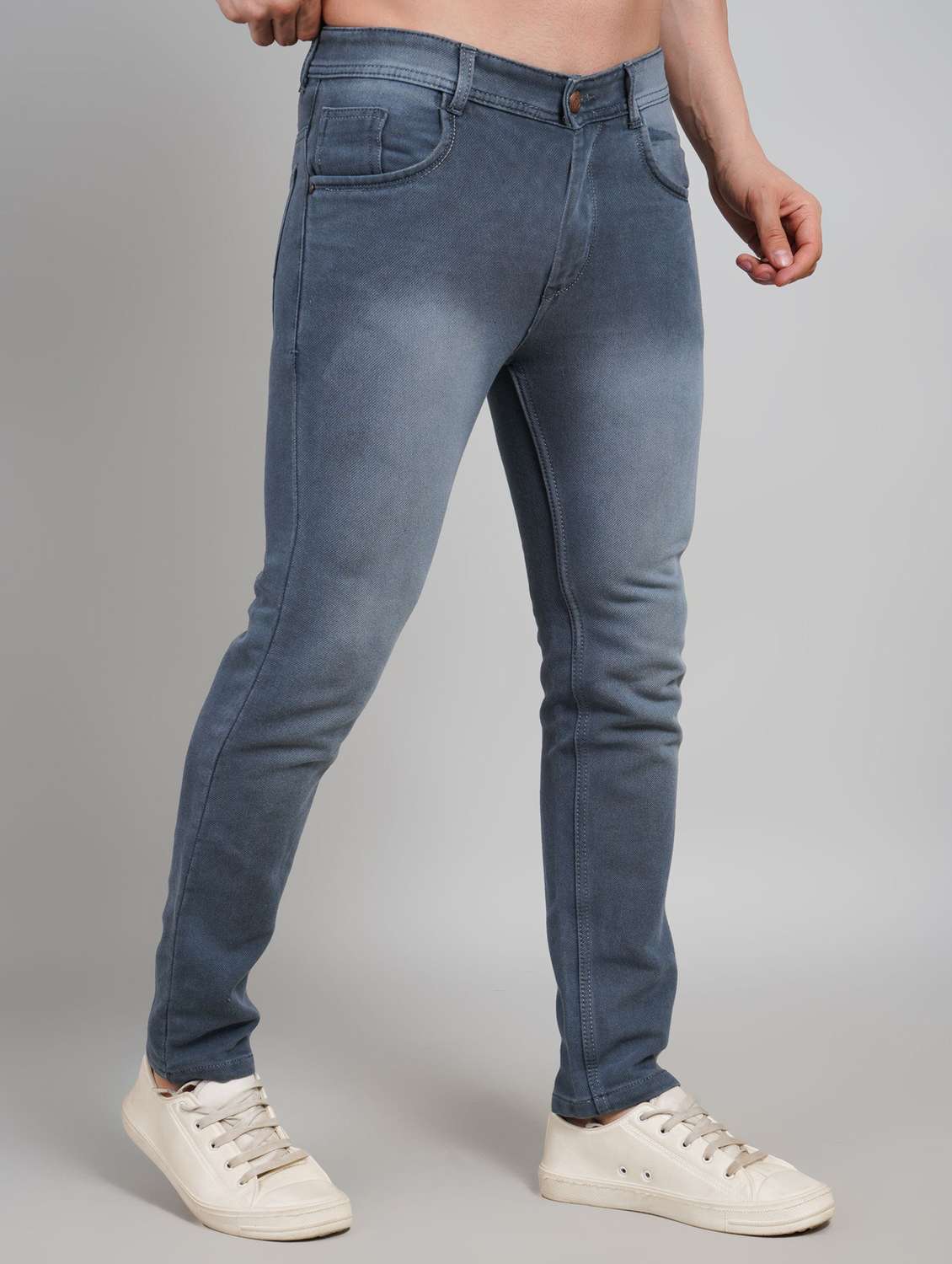 men washed mid rise slim fit jeans - 22145876 -  Standard Image - 1
