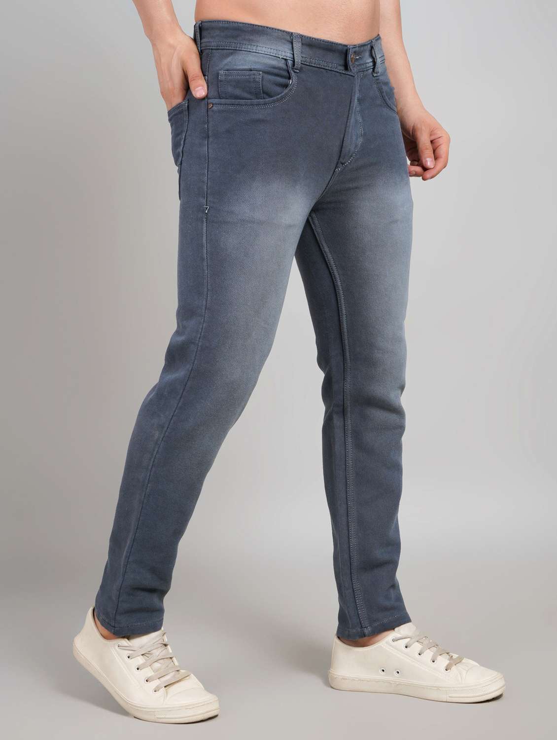 men washed mid rise straight fit jeans - 22145877 -  Standard Image - 1