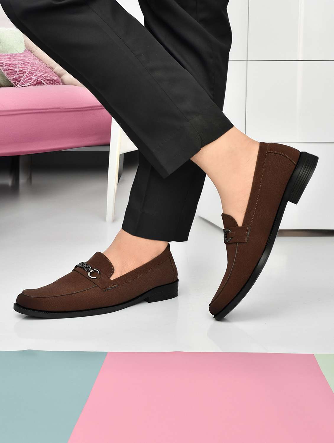men slip on horsebit loafer