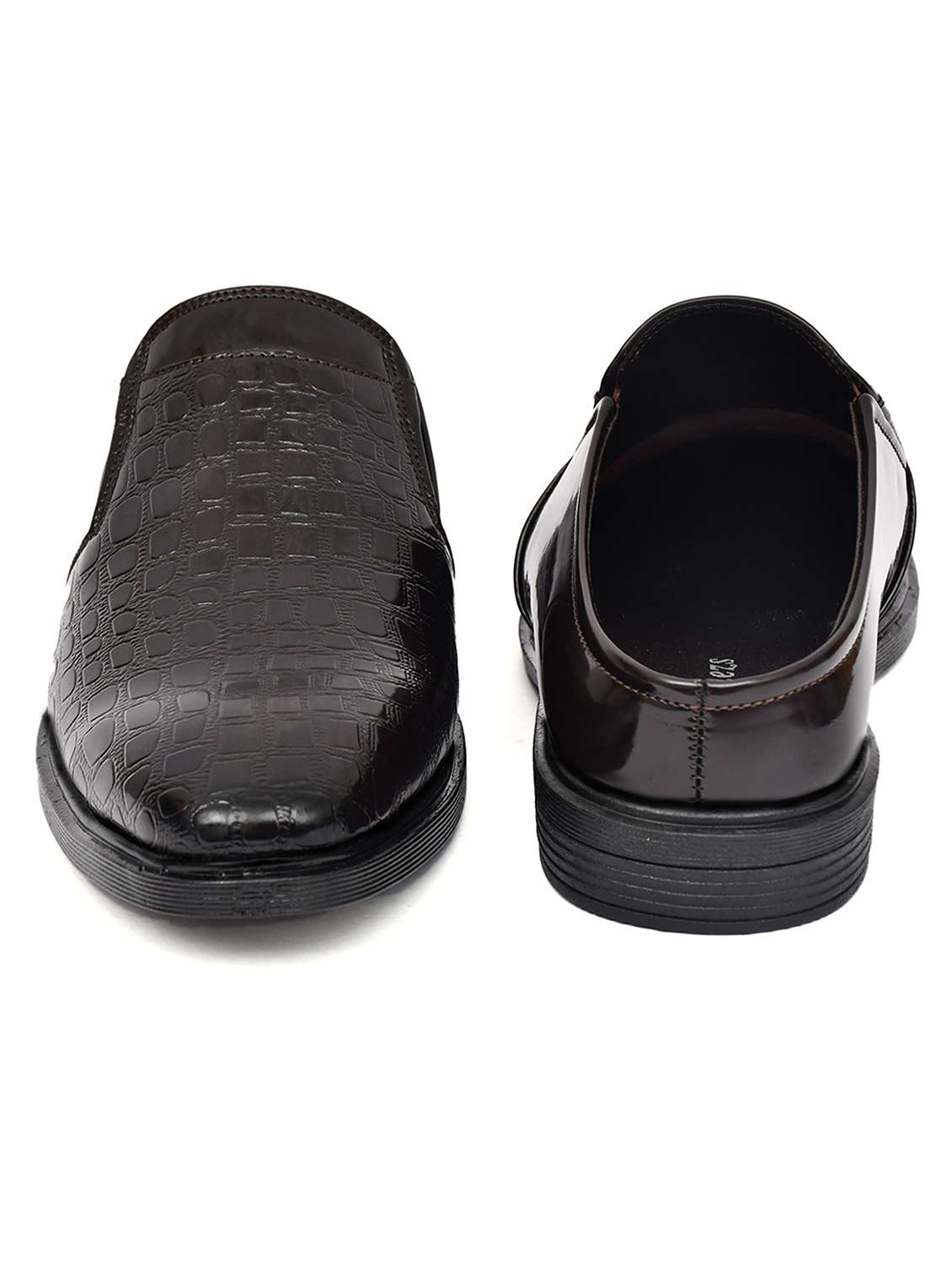 men textured slip on casual shoes - 22146042 - Standard Image - 4