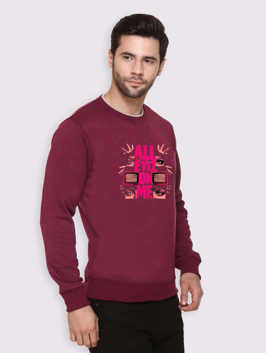 men front print long sleeve regular fit sweatshirt - 22146056 -  Standard Image - 1