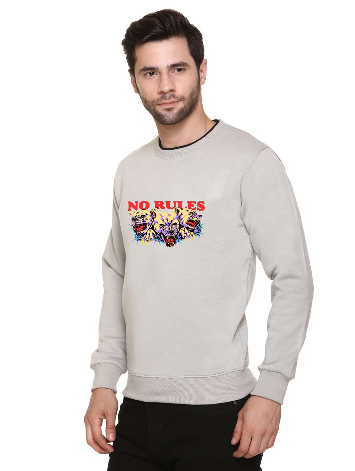 men chest print long sleeve regular fit sweatshirt - 22146067 - Standard Image - 1